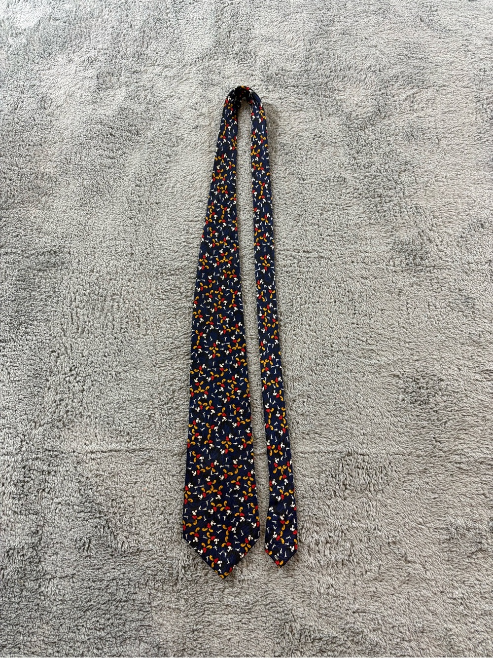 Disney Navy Tie with Red, Yellow and White Mickey Accents